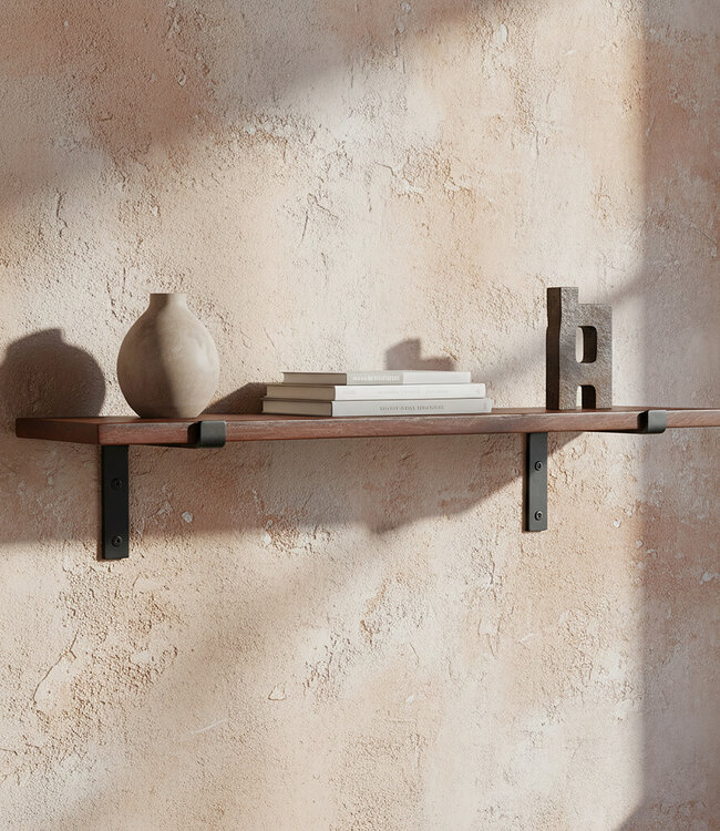 Raw Materials Amsterdam Factory Wandplank | Bruin | Hout | 80 cm