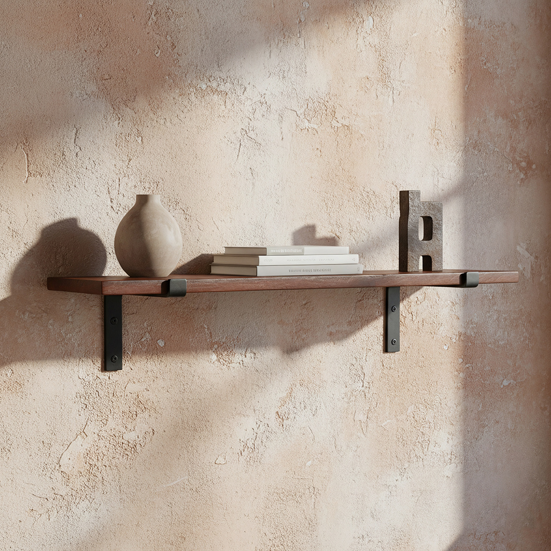 Raw Materials Amsterdam Factory Wandplank | Bruin | Hout | 80 cm