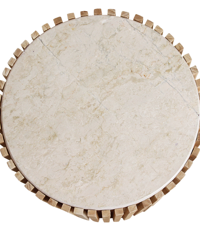 Raw Materials Amsterdam Infinity Ronde Marmeren Bijzettafel | 40x40x45 cm