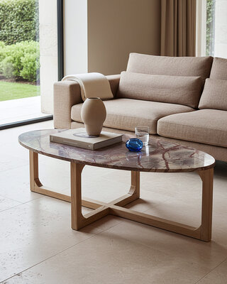 Raw Materials Amsterdam Marmeren Salontafel Bizar | 120 x 60 x 38 cm
