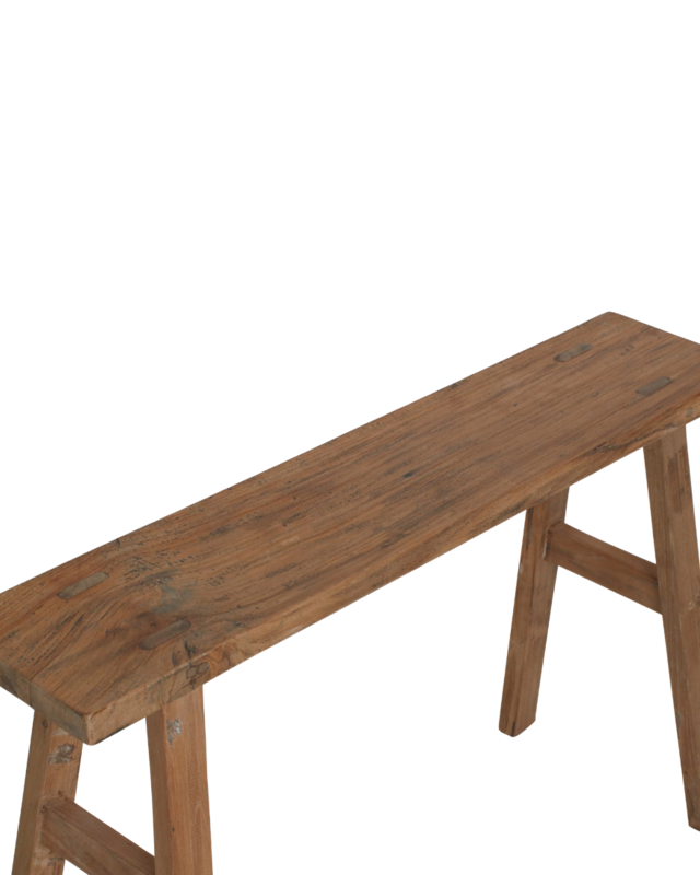Raw Materials Amsterdam Java carpenter bijzettafel/bankje - Gerecycled hout - 80x17x50 cm