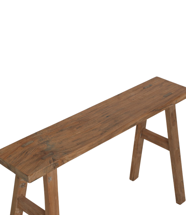 Raw Materials Amsterdam Java carpenter bijzettafel/bankje - Gerecycled hout - 80x17x50 cm