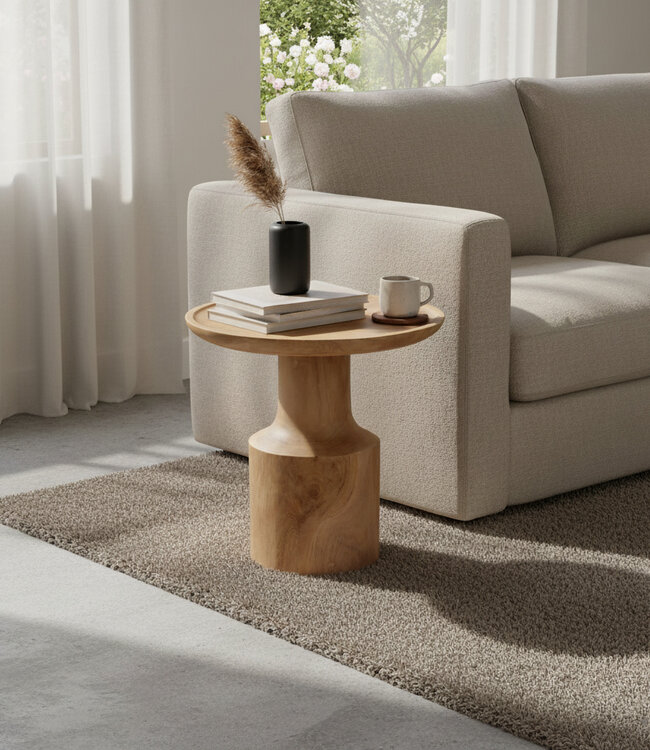Nero teakhouten bijzettafel Day - natuurlijk teak