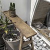 Java carpenter bijzettafel/bankje - Gerecycled hout - 80x17x50 cm