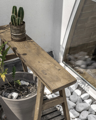 Raw Materials Amsterdam Java carpenter bijzettafel/bankje - Gerecycled hout - 80x17x50 cm