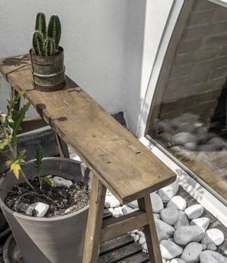 Raw Materials Amsterdam Java carpenter bijzettafel/bankje - Gerecycled hout - 80x17x50 cm