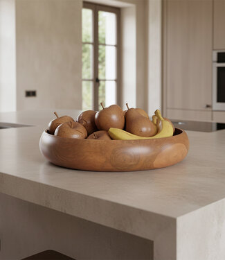 Raw Materials Amsterdam Teakhouten Schaal Groot | Ø37 x H7 cm