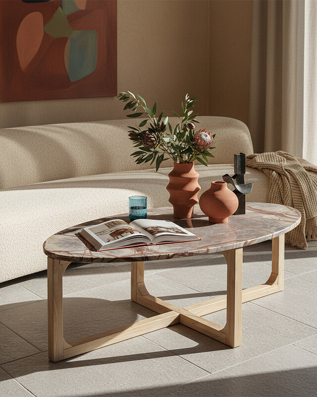 Raw Materials Amsterdam Marmeren Salontafel Bizar | 120 x 60 x 38 cm