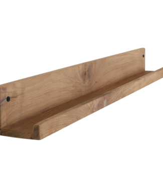 Elements teakhouten wandplank - 75 x 8 x 8 cm