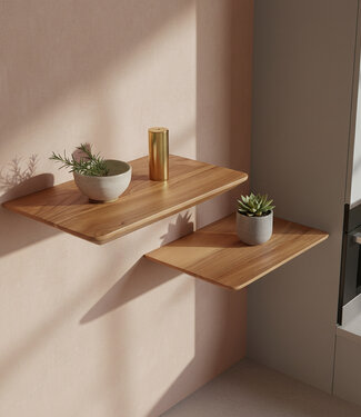 Raw Materials Amsterdam Wandplank Craftsman | Teakhout | Set Van 2 | 25 cm