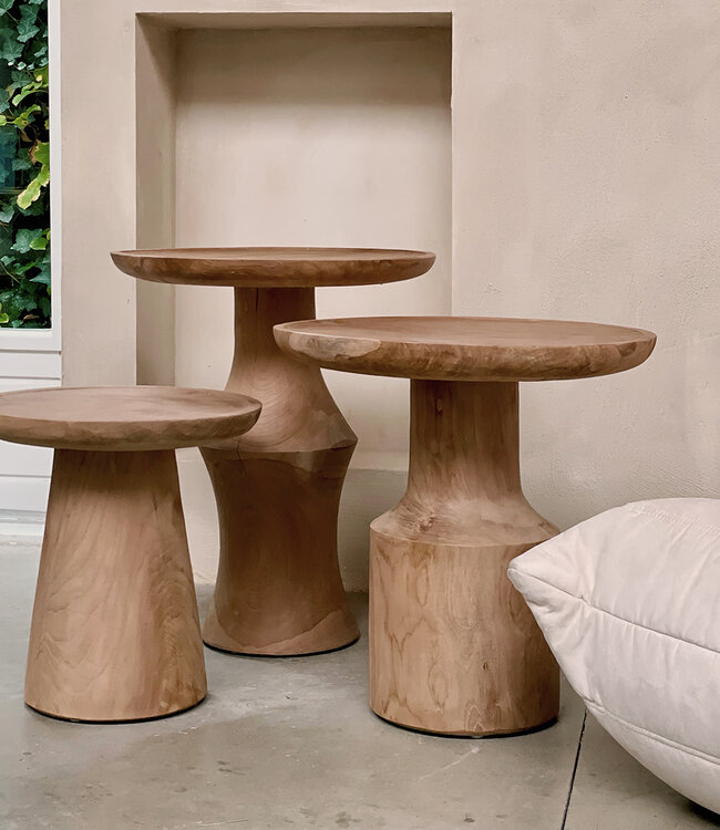 Raw Materials Amsterdam Nero Bijzettafel Day | Teakhout | 50x50x50 cm