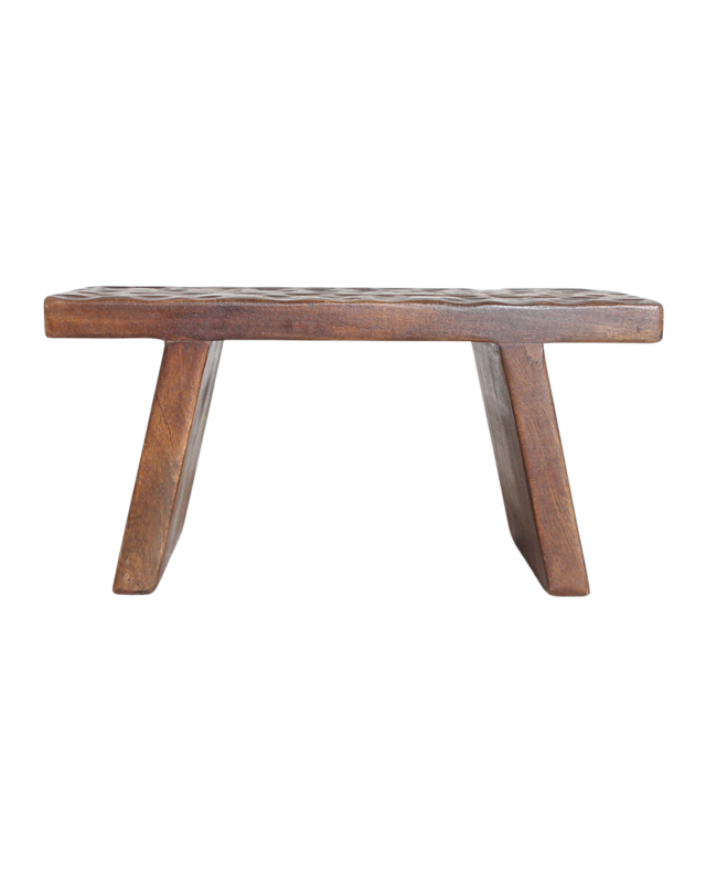 Raw Materials Amsterdam Bijzettafel/kruk van mangohout, bruin - 40 x 25 x 20 cm