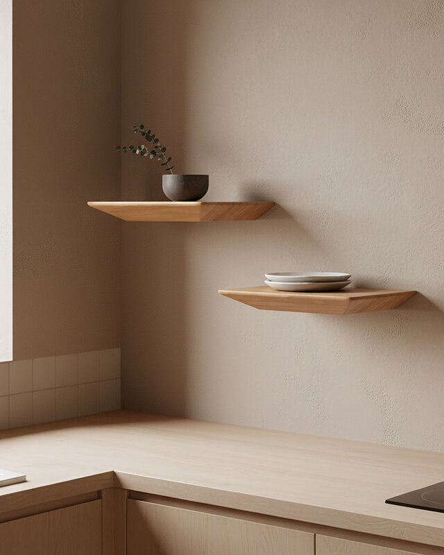 Raw Materials Amsterdam Wandplank Craftsman | Teakhout | Set Van 2 | 25 cm