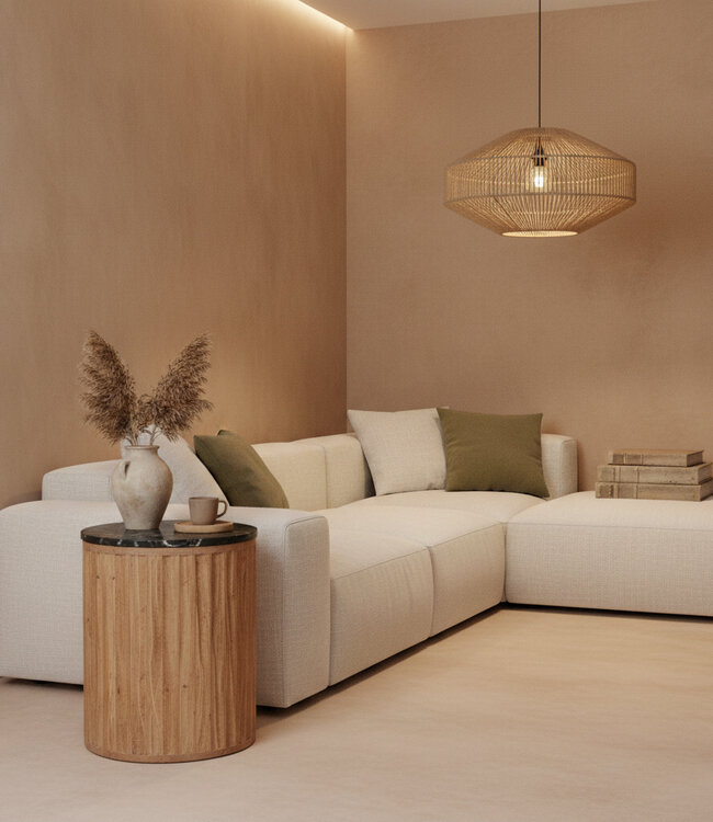 Raw Materials Amsterdam Langkawi Marmeren Bijzettafel | Zwart | 40x40x50 cm