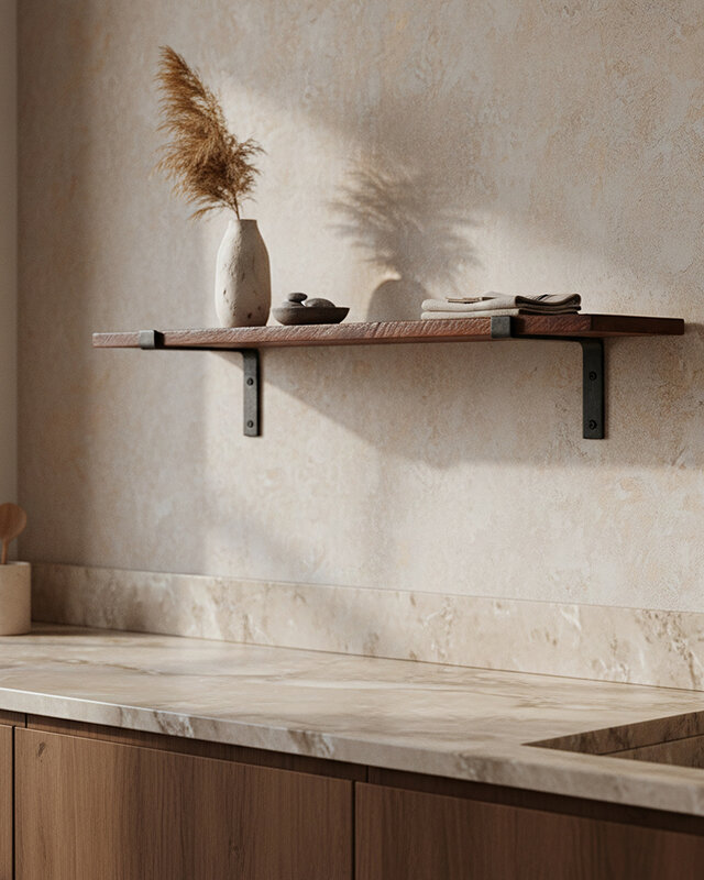 Raw Materials Amsterdam Factory Wandplank | Bruin | Hout | 80 cm