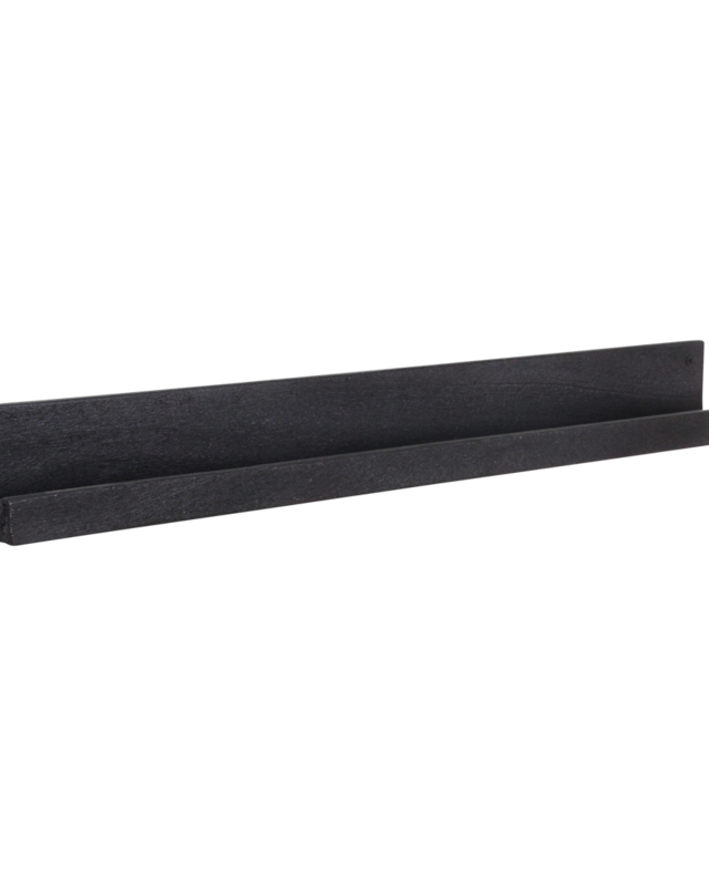 Raw Materials Amsterdam Factory Wandplank | Zwart | Hout | 75x8x8 cm