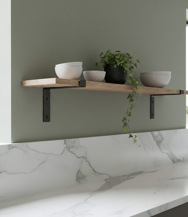 Raw Materials Amsterdam Mangohouten Wandplank | 80 cm