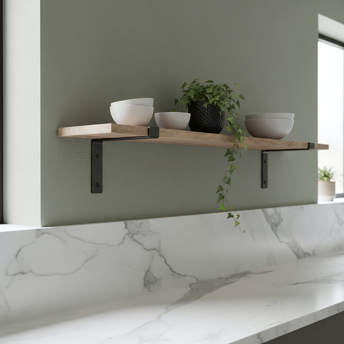 Raw Materials Amsterdam Mangohouten Wandplank | 80 cm
