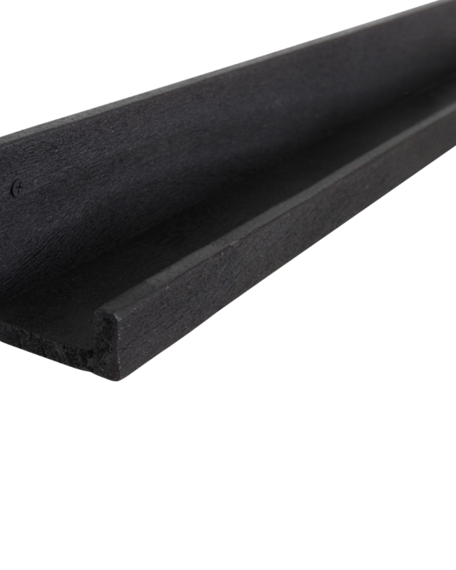 Raw Materials Amsterdam Factory Wandplank | Zwart | Hout | 75x8x8 cm