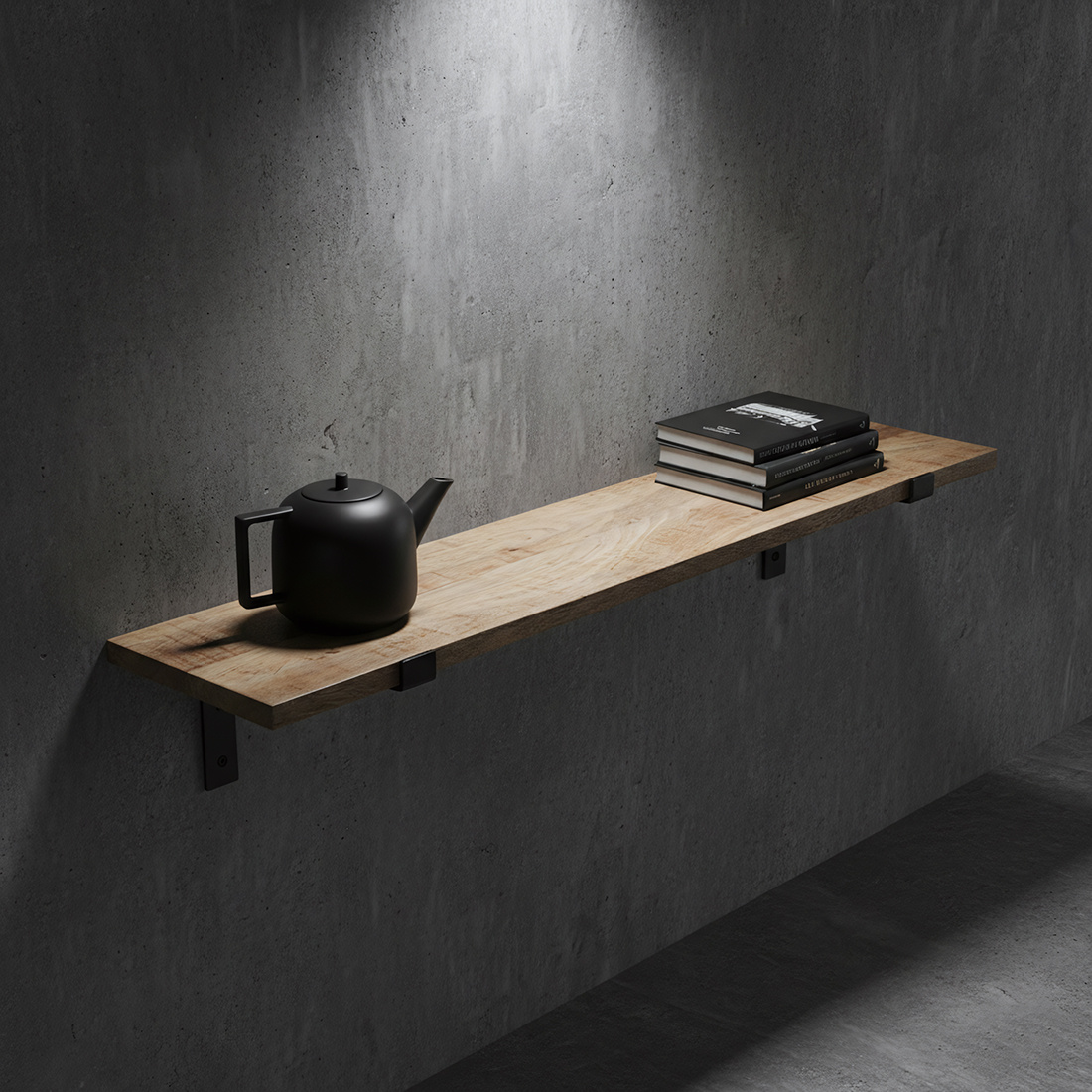 Raw Materials Amsterdam Mangohouten Wandplank | 80 cm