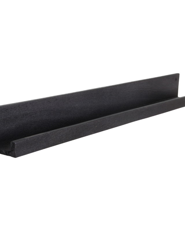 Raw Materials Amsterdam Factory Wandplank | Zwart | Hout | 75x8x8 cm