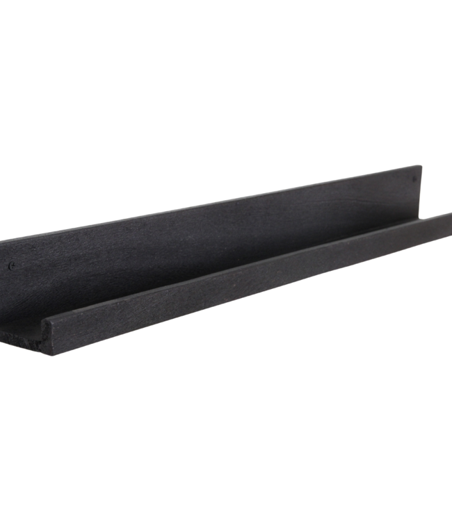 Raw Materials Amsterdam Factory Wandplank | Zwart | Hout | 75x8x8 cm