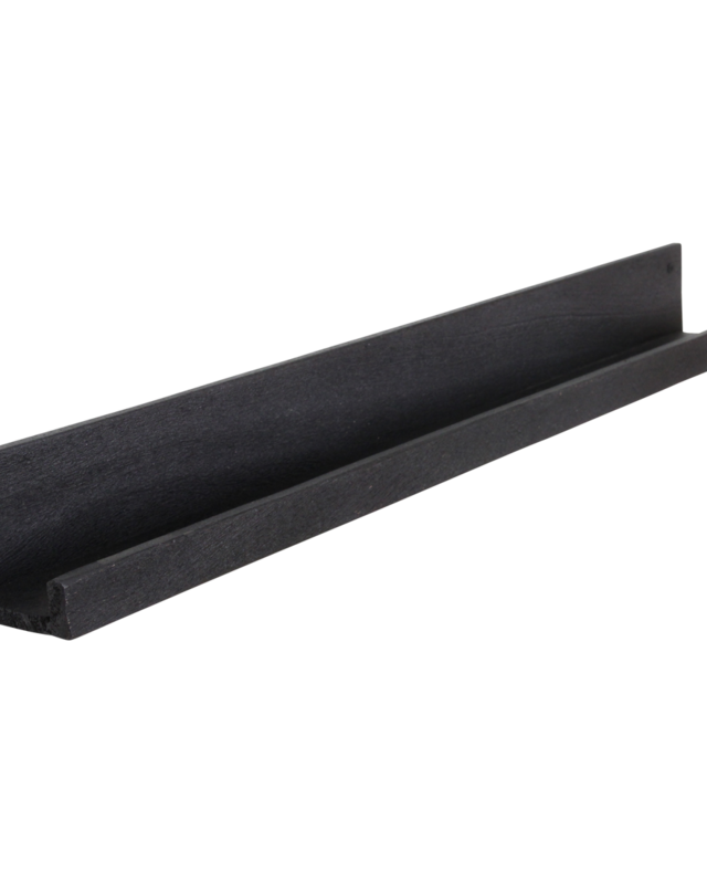 Raw Materials Amsterdam Factory Wandplank | Zwart | Hout | 75x8x8 cm
