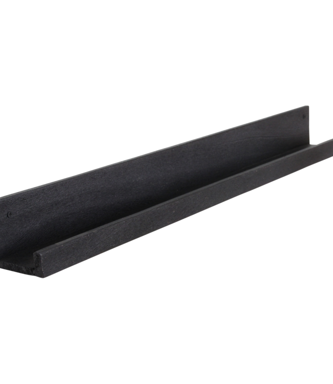 Raw Materials Amsterdam Factory Wandplank | Zwart | Hout | 75x8x8 cm