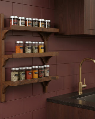 Raw Materials Amsterdam Factory Keukenrek | Hout | 50 x 16 x 64 cm