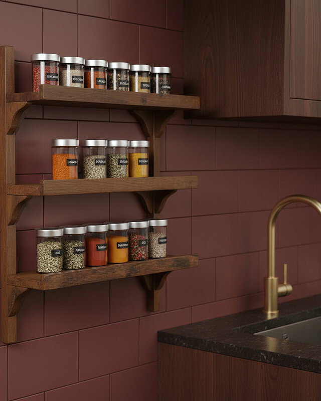 Raw Materials Amsterdam Factory Keukenrek | Hout | 50 x 16 x 64 cm