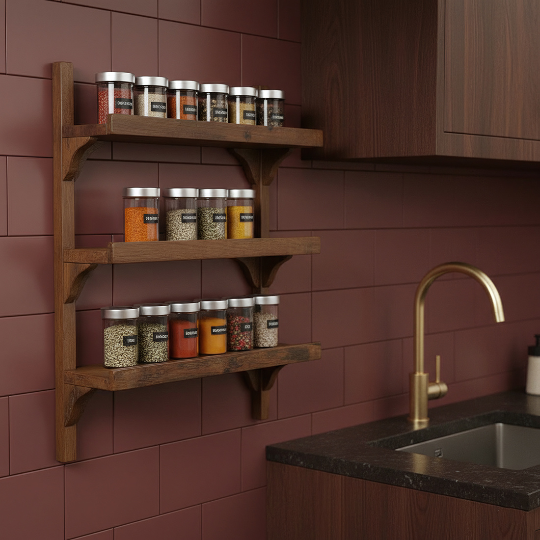 Raw Materials Amsterdam Factory Keukenrek | Hout | 50 x 16 x 64 cm