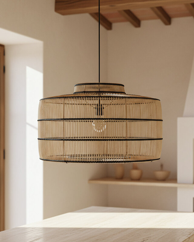 Raw Materials Amsterdam Stella Rotan Hanglamp | 61x61x36 cm