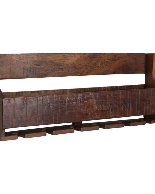 Raw Materials Amsterdam Factory Hangend Wijnrek | Hout | 12x60x28 cm