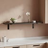 Factory wandplank zwart - FSC-gerecycled hout - 80 cm