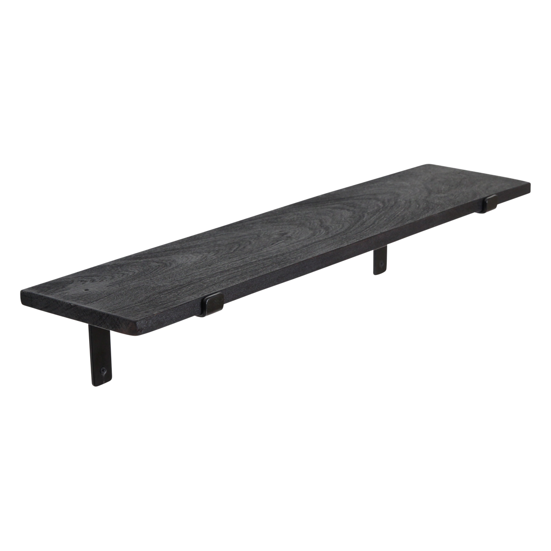 Raw Materials Amsterdam Factory wandplank zwart - FSC-gerecycled hout - 80 cm