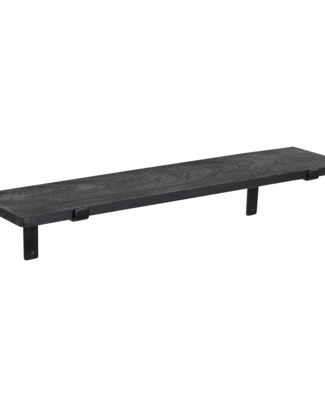 Raw Materials Amsterdam Factory wandplank zwart - FSC-gerecycled hout - 80 cm