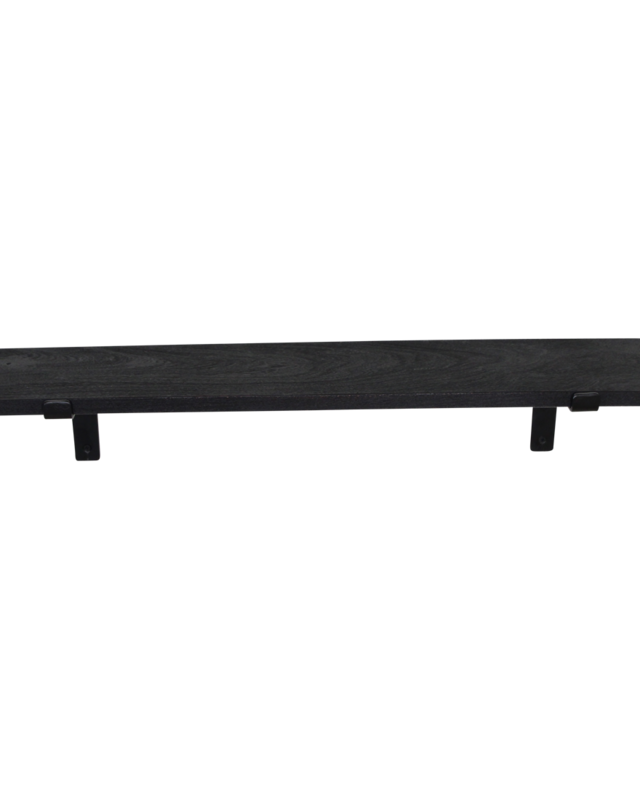 Raw Materials Amsterdam Factory wandplank zwart - FSC-gerecycled hout - 80 cm