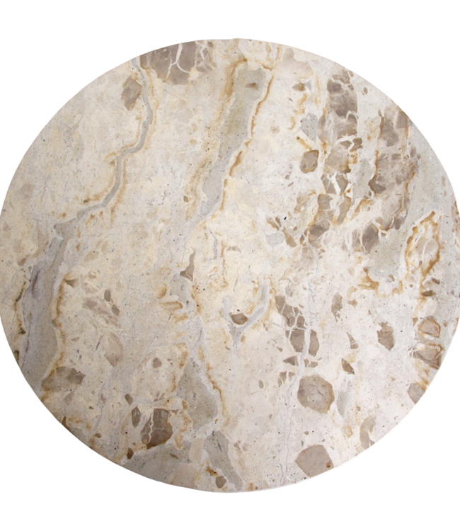 Raw Materials Amsterdam Marmeren Bijzettafel | Crème | 50 x 50 x 50 cm