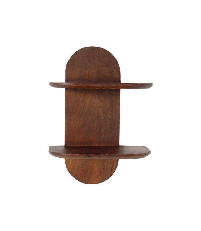 Dubbele bullnose wandplank van mangohout