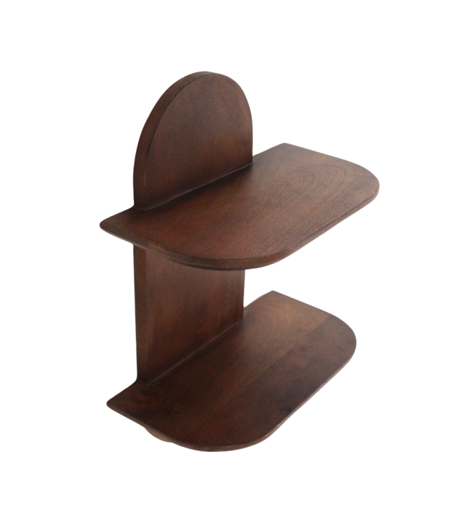 Raw Materials Amsterdam Bullnose Dubbele Wandplank | Mangohout | 18x50x35 cm