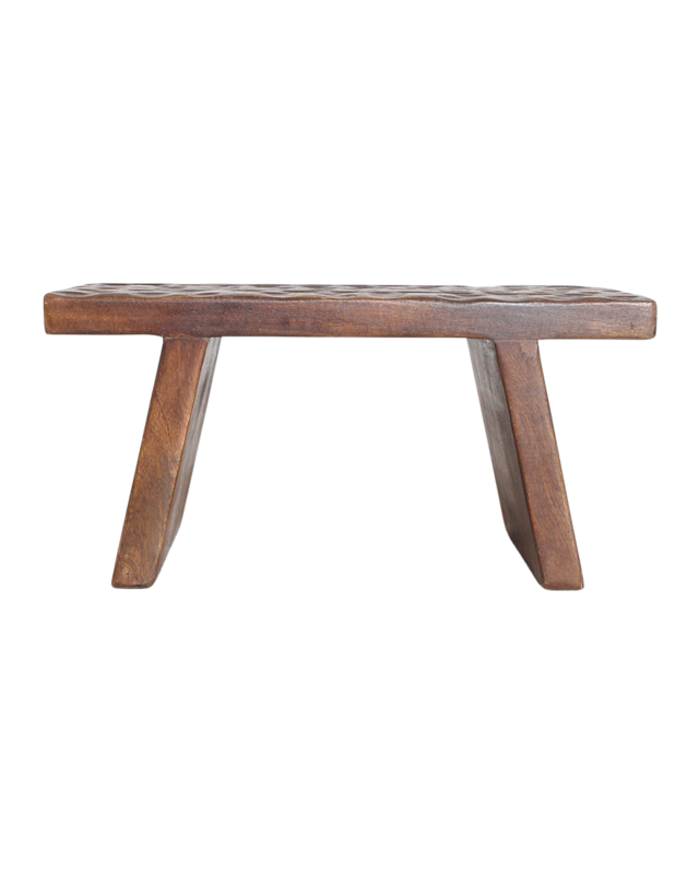 Raw Materials Amsterdam Bijzettafel/kruk van mangohout, bruin - 40 x 25 x 20 cm