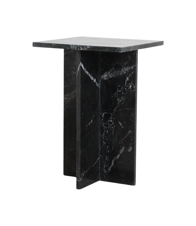 Raw Materials Amsterdam Shanghai Marmeren Bijzettafel | Zwart | 35x50x35 cm