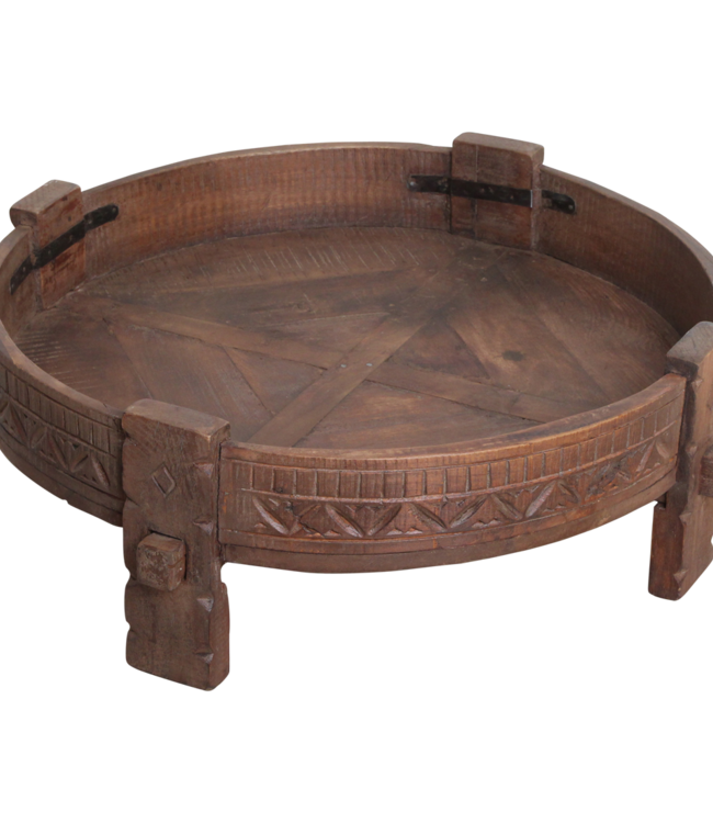 Chakki bijzettafel bruin - 73x73x25 cm