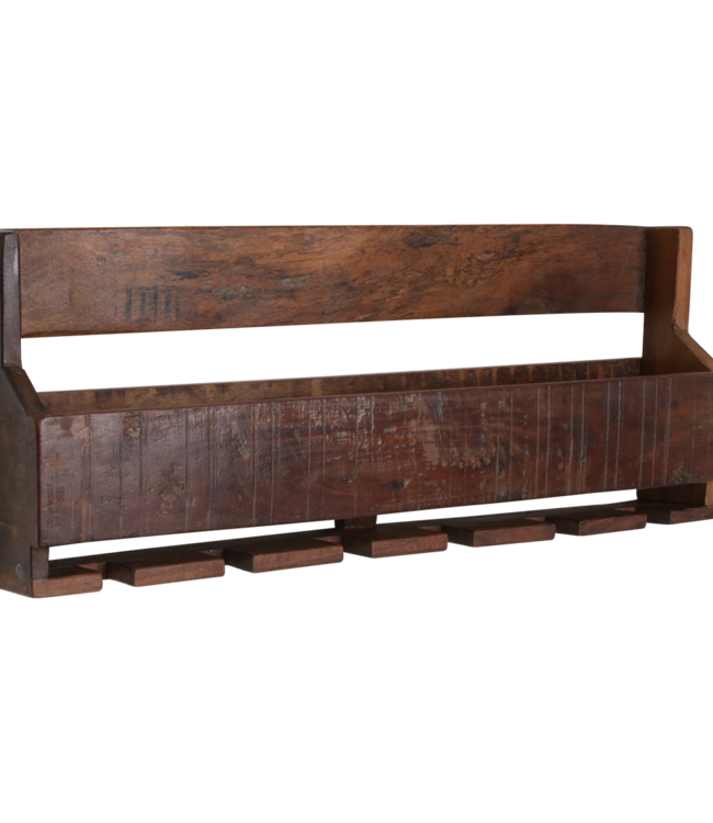 Raw Materials Amsterdam Factory Hangend Wijnrek | Hout | 12x60x28 cm