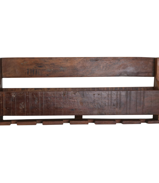 Raw Materials Amsterdam Factory Hangend Wijnrek | Hout | 12x60x28 cm