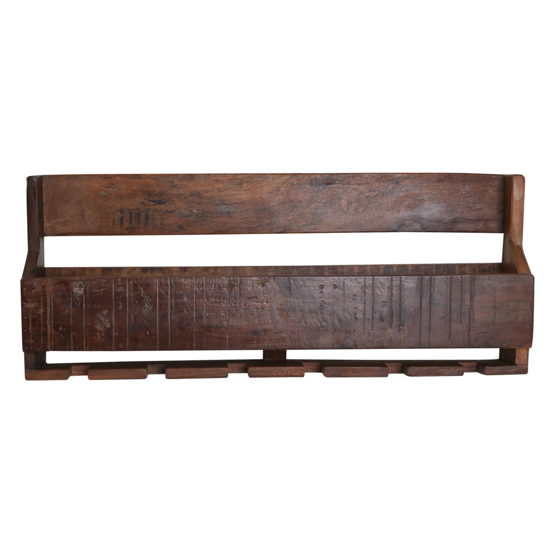 Raw Materials Amsterdam Factory Hangend Wijnrek | Hout | 12x60x28 cm