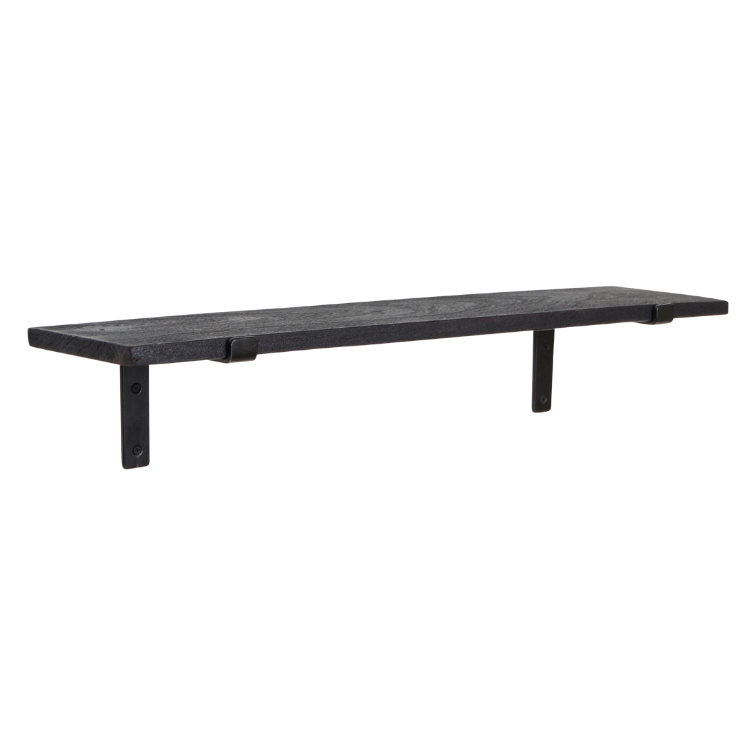 Raw Materials Amsterdam Factory wandplank zwart - FSC-gerecycled hout - 80 cm