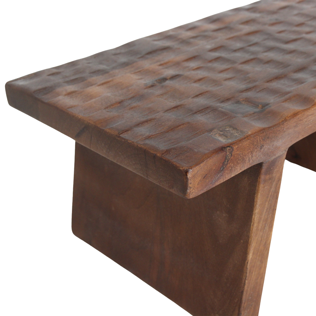Raw Materials Amsterdam Bijzettafel/kruk van mangohout, bruin - 40 x 25 x 20 cm