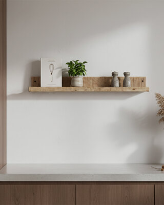 Raw Materials Amsterdam Wandplank/Fotolijstplank | Mangohout | 75x8x8 cm