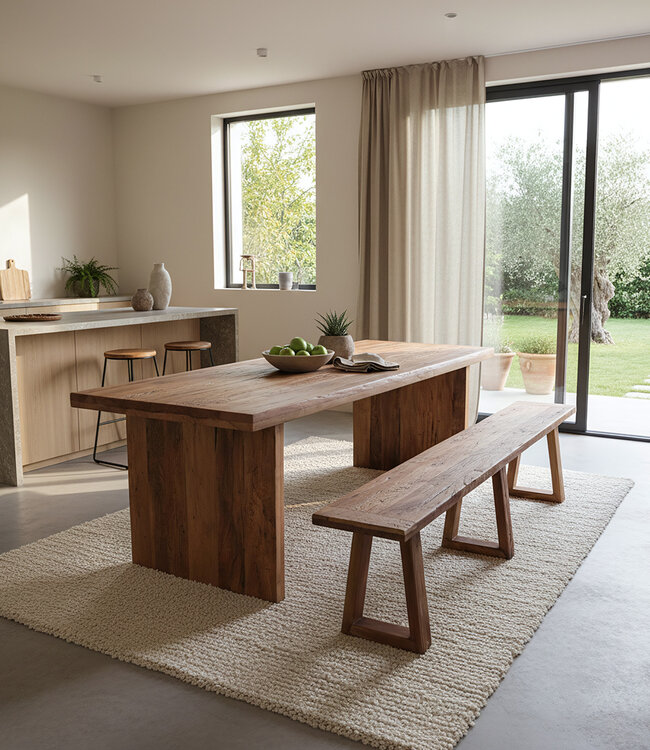 Farmwood Waterfall eettafel - FSC-gerecycled hout - 240 cm